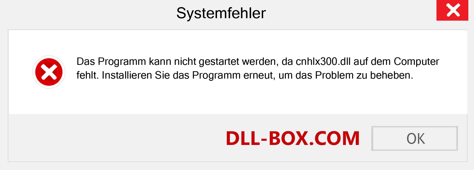 cnhlx300.dll-Datei fehlt?. Download für Windows 7, 8, 10 - Fix cnhlx300 dll Missing Error unter Windows, Fotos, Bildern