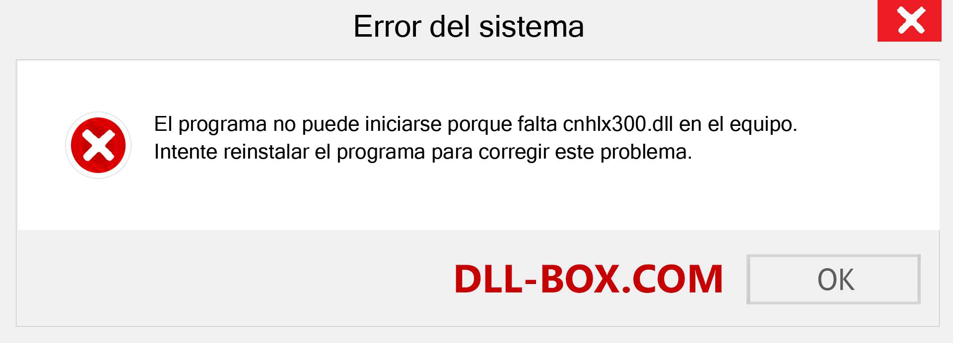 ¿Falta el archivo cnhlx300.dll ?. Descargar para Windows 7, 8, 10 - Corregir cnhlx300 dll Missing Error en Windows, fotos, imágenes