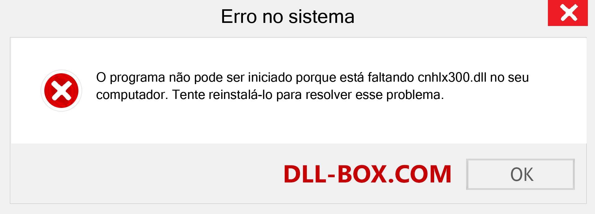 Arquivo cnhlx300.dll ausente ?. Download para Windows 7, 8, 10 - Correção de erro ausente cnhlx300 dll no Windows, fotos, imagens